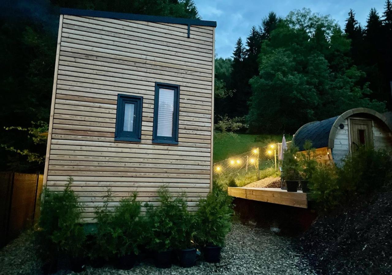 Villa Tiny House Klitzeklein Am Waldrand Von Elpe à Olsberg Extérieur photo